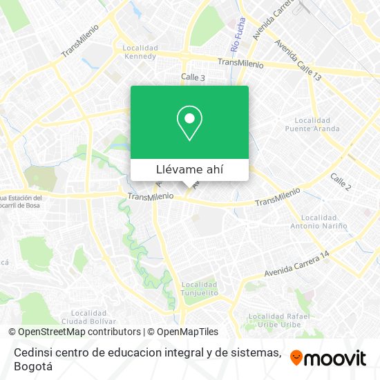 Mapa de Cedinsi centro de educacion integral y de sistemas