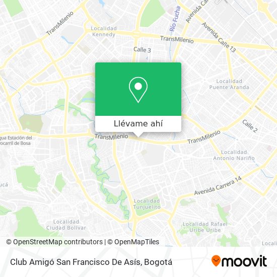 Mapa de Club Amigó San Francisco De Asís