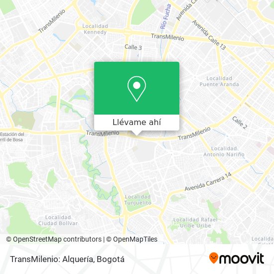 Mapa de TransMilenio: Alquería
