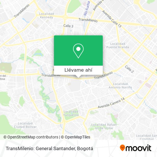 Mapa de TransMilenio: General Santander