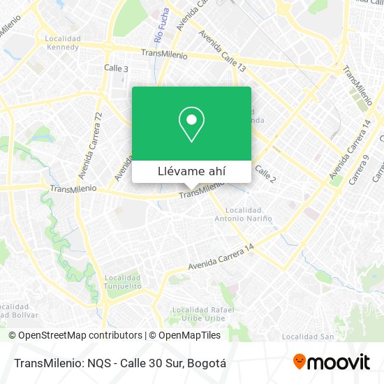 Mapa de TransMilenio: NQS - Calle 30 Sur