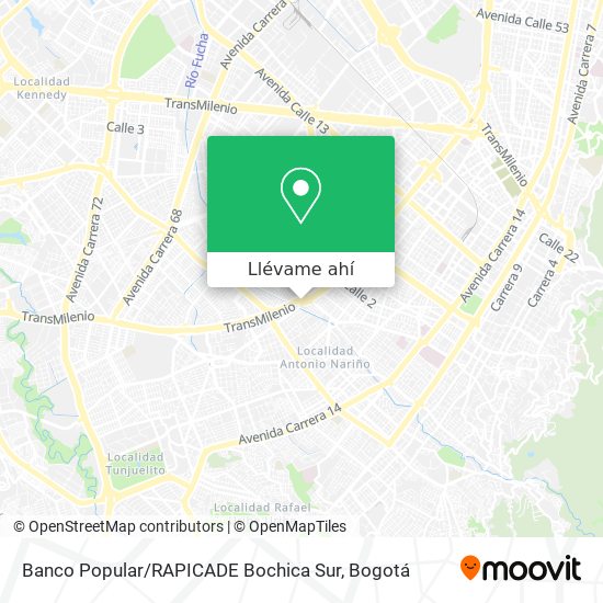 Mapa de Banco Popular / RAPICADE Bochica Sur