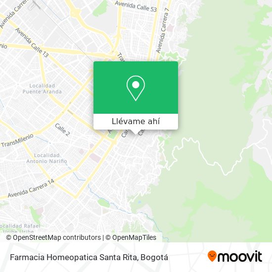 Mapa de Farmacia Homeopatica Santa Rita