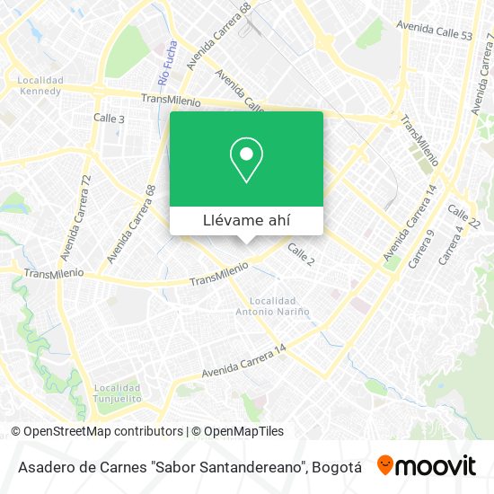 Mapa de Asadero de Carnes "Sabor Santandereano"