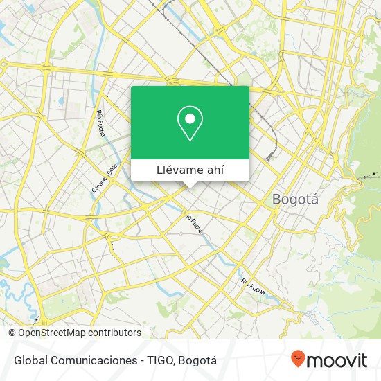 Mapa de Global Comunicaciones - TIGO