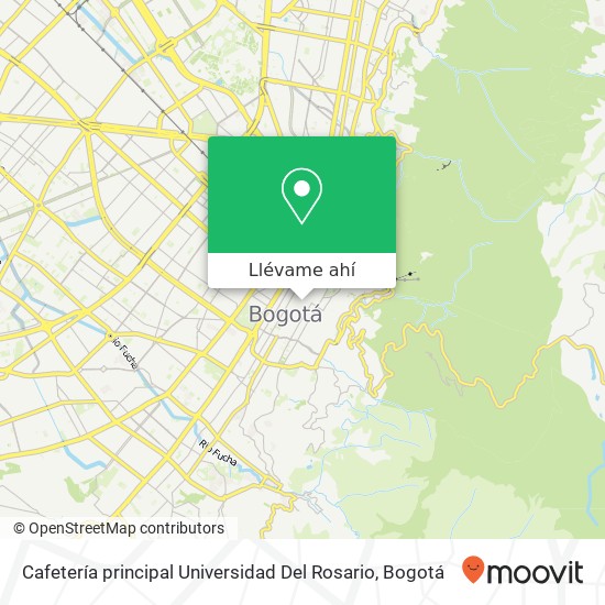 Mapa de Cafetería principal Universidad Del Rosario