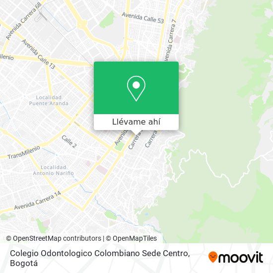 Mapa de Colegio Odontologico Colombiano Sede Centro