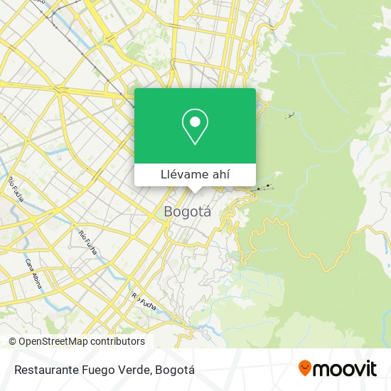 Mapa de Restaurante Fuego Verde