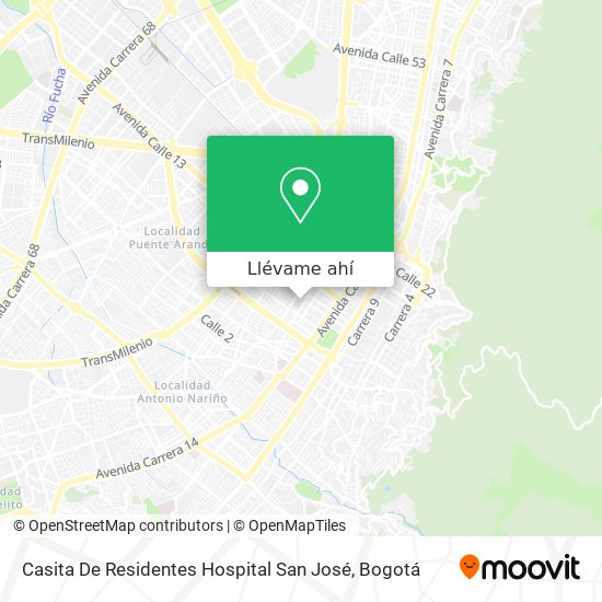 Mapa de Casita De Residentes Hospital San José