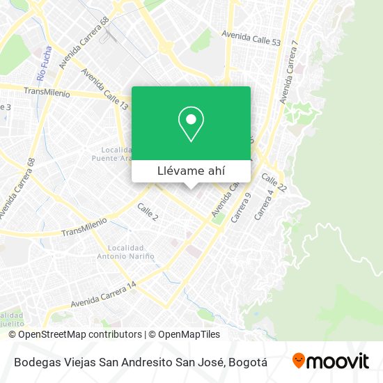 Mapa de Bodegas Viejas San Andresito San José