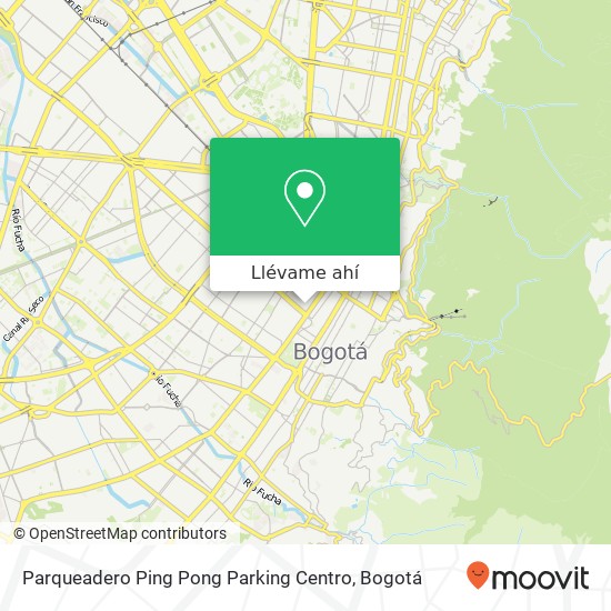 Mapa de Parqueadero Ping Pong Parking Centro
