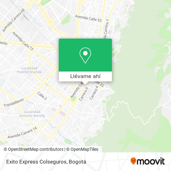 Mapa de Exito Express Colseguros