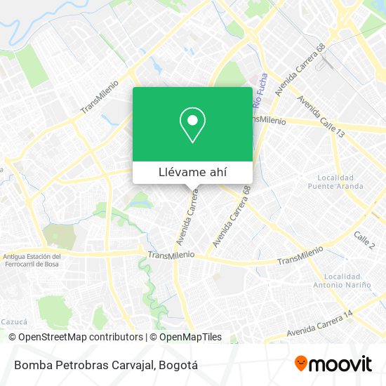 Mapa de Bomba Petrobras Carvajal
