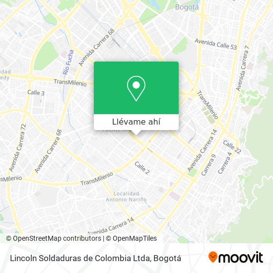 Mapa de Lincoln Soldaduras de Colombia Ltda