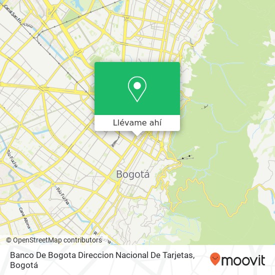 Mapa de Banco De Bogota Direccion Nacional De Tarjetas