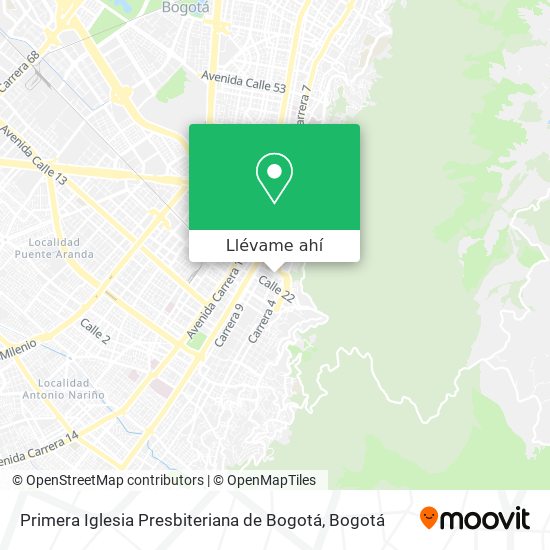 Mapa de Primera Iglesia Presbiteriana de Bogotá