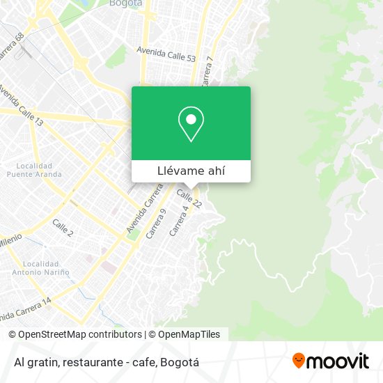 Mapa de Al gratin, restaurante - cafe