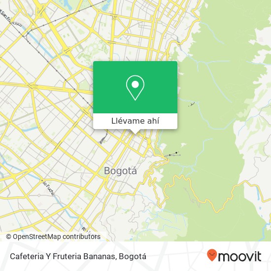 Mapa de Cafeteria Y Fruteria Bananas