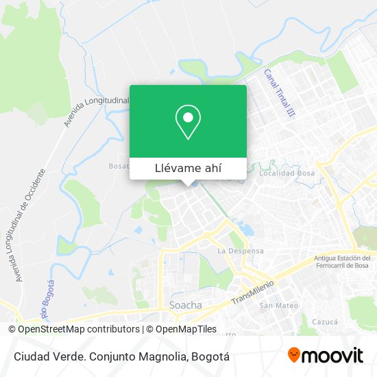 Mapa de Ciudad Verde.  Conjunto Magnolia