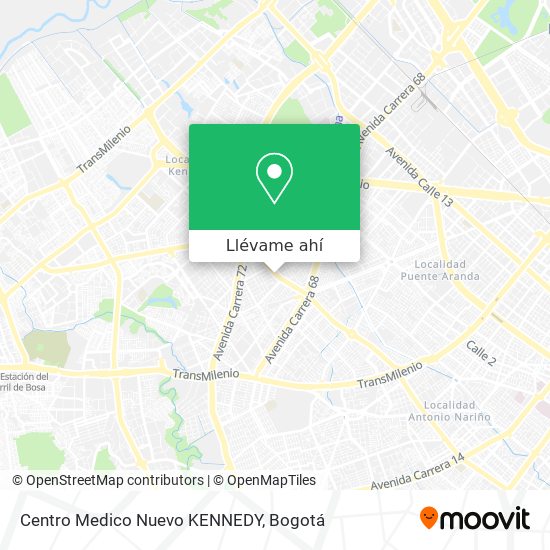 Mapa de Centro Medico Nuevo KENNEDY