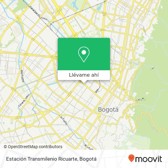 Mapa de Estación Transmilenio Ricuarte