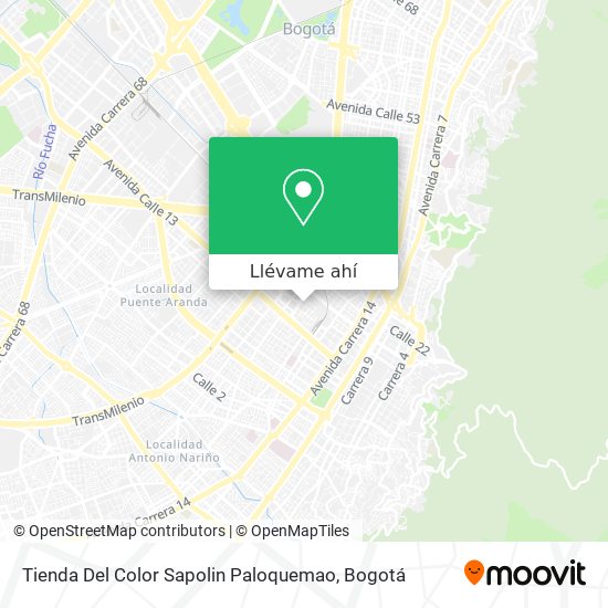 Mapa de Tienda Del Color Sapolin Paloquemao