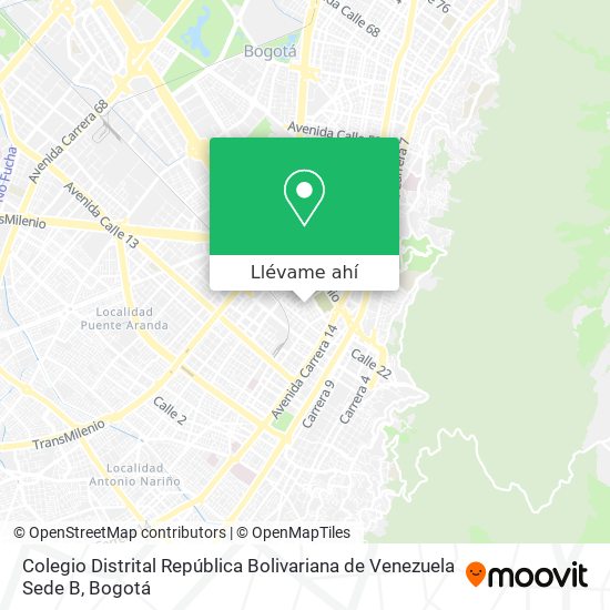 Mapa de Colegio Distrital República Bolivariana de Venezuela Sede B