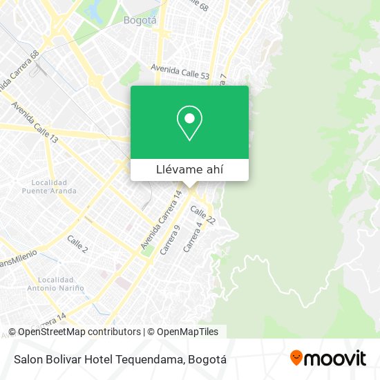 Mapa de Salon Bolivar Hotel Tequendama