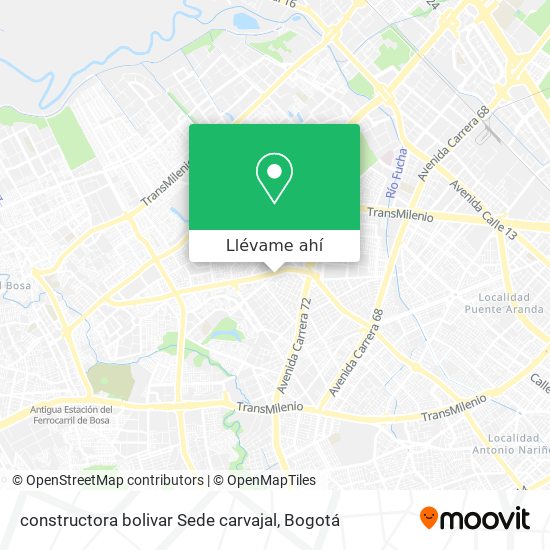 Mapa de constructora bolivar  Sede carvajal