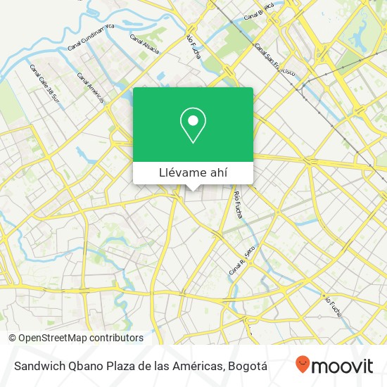 Mapa de Sandwich Qbano Plaza de las Américas