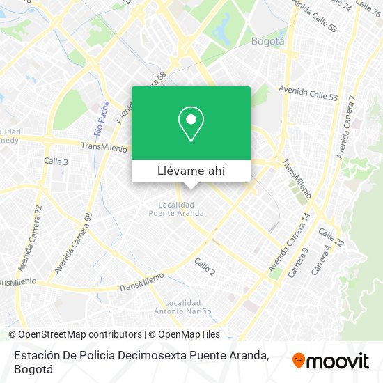 Mapa de Estación De Policia Decimosexta Puente Aranda