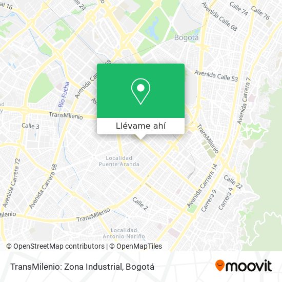 Mapa de TransMilenio: Zona Industrial