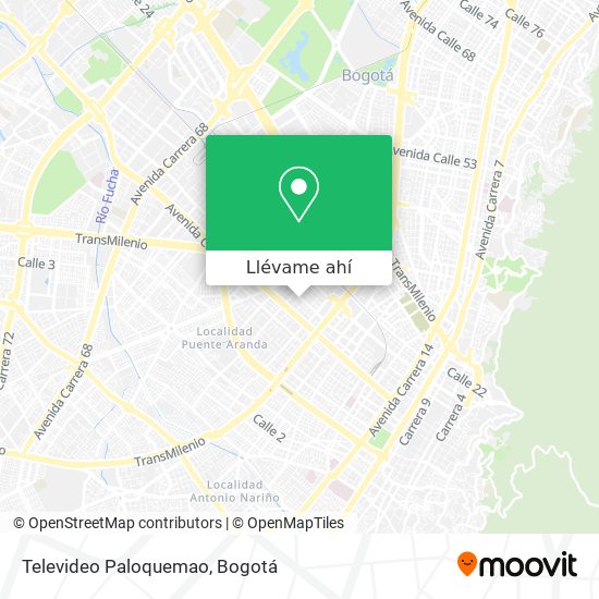 Mapa de Televideo Paloquemao