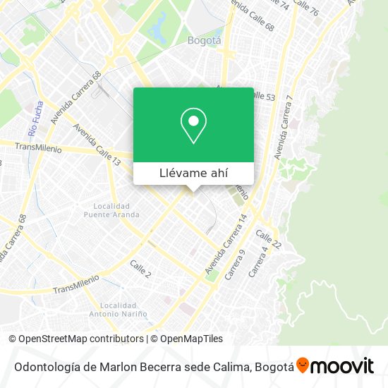 Mapa de Odontología de Marlon Becerra sede Calima