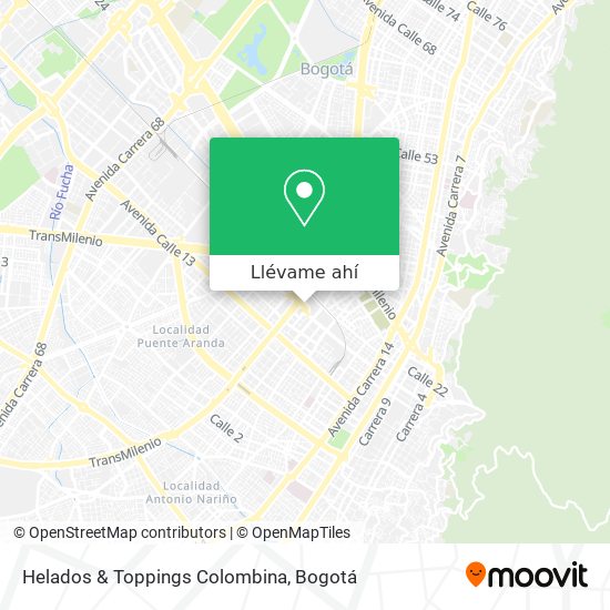 Mapa de Helados & Toppings Colombina