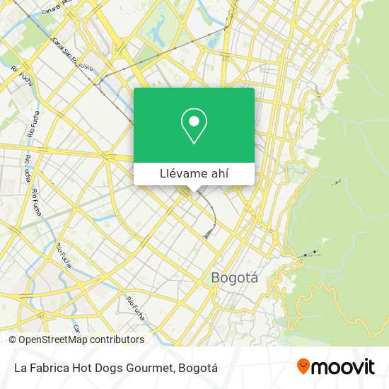 Mapa de La Fabrica Hot Dogs Gourmet