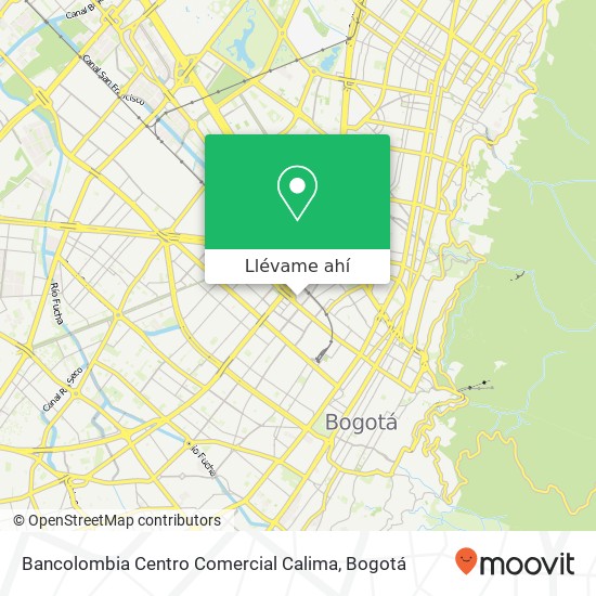 Mapa de Bancolombia Centro Comercial Calima