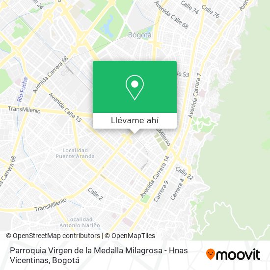 Mapa de Parroquia Virgen de la Medalla Milagrosa - Hnas Vicentinas