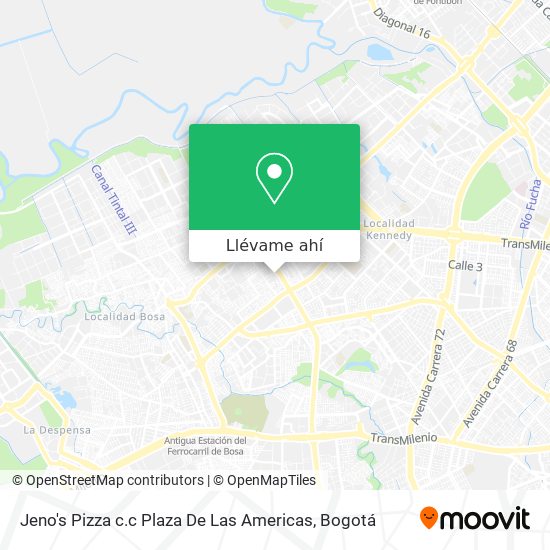 Mapa de Jeno's Pizza c.c Plaza De Las Americas