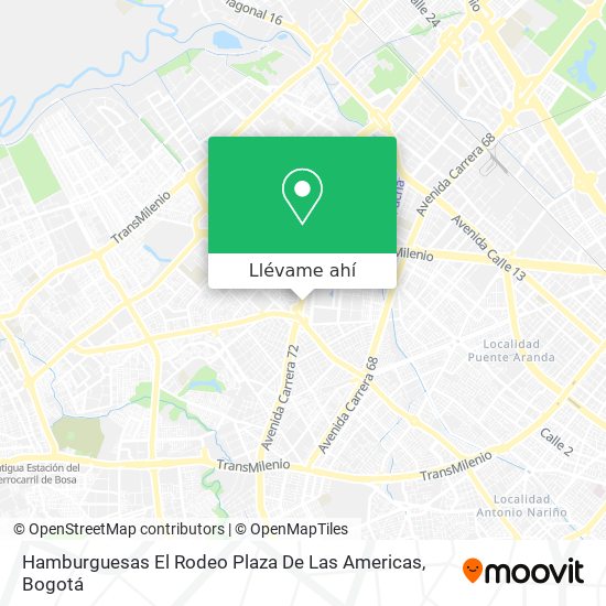 Mapa de Hamburguesas El Rodeo Plaza De Las Americas