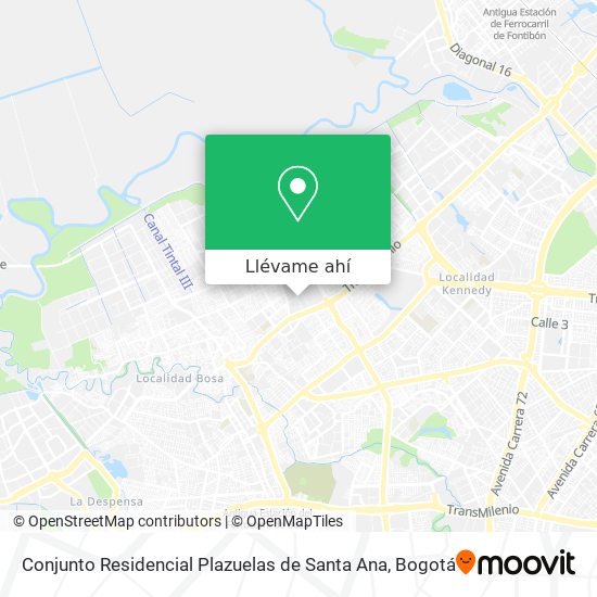 Mapa de Conjunto Residencial Plazuelas de Santa Ana