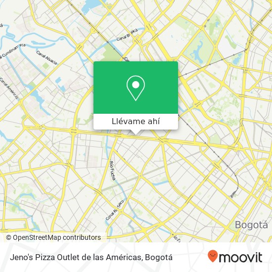 Mapa de Jeno's Pizza Outlet de las Américas