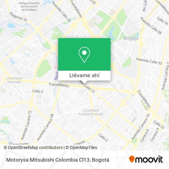 Mapa de Motorysa Mitsubishi Colombia Cl13
