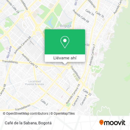 Mapa de Café de la Sabana