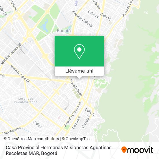 Mapa de Casa Provincial Hermanas Misioneras Aguatinas Recoletas MAR