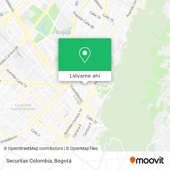 Mapa de Securitas Colombia