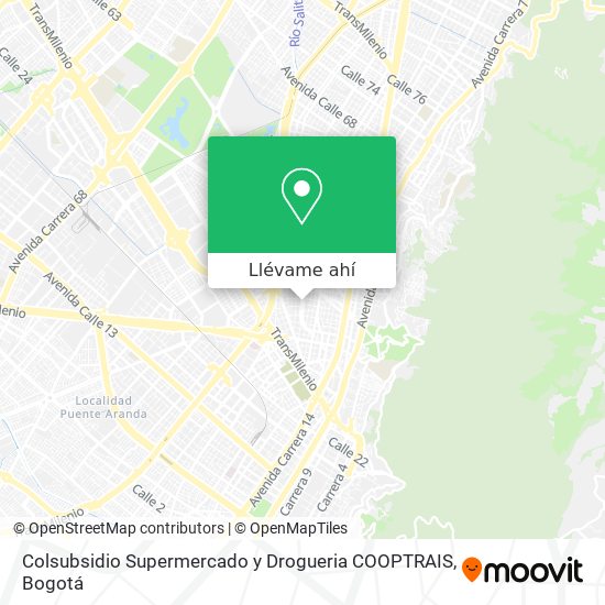 Mapa de Colsubsidio Supermercado y Drogueria COOPTRAIS
