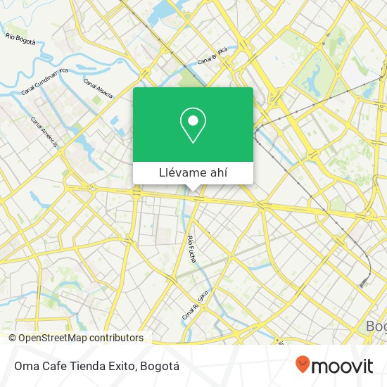 Mapa de Oma Cafe Tienda Exito