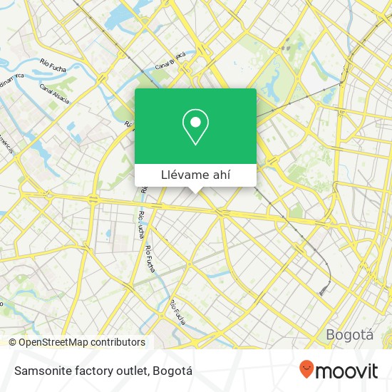 Mapa de Samsonite factory outlet