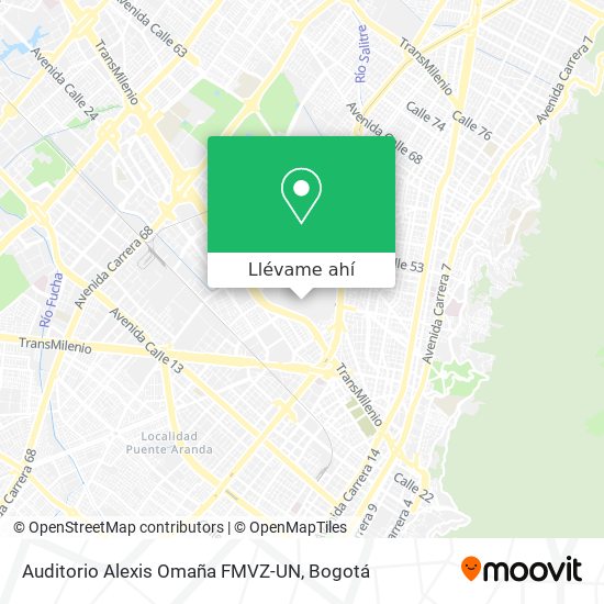 Mapa de Auditorio Alexis Omaña FMVZ-UN